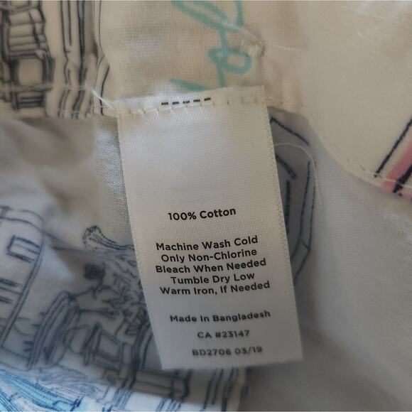 Talbots Long Sleeve Lightweight Blouse Small Cotton, Italy, Roman Holiday Cotton - Picture 5 of 7